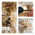 Gold Snow Flocked Fibre Optic Christmas Tree Pre Lit 8 Lighting Modes